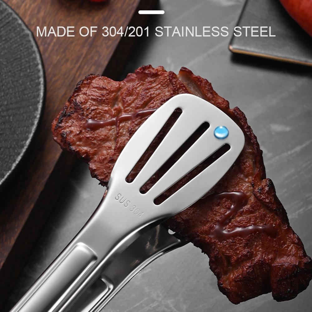 9/12/14-дюймовый зажим для еды из нержавеющей стали, зажим для гриля, барбекю, стейка, нескользящая длинная ручка, щипцы для хлеба, кухонные принадлежности, кухонные принадлежности