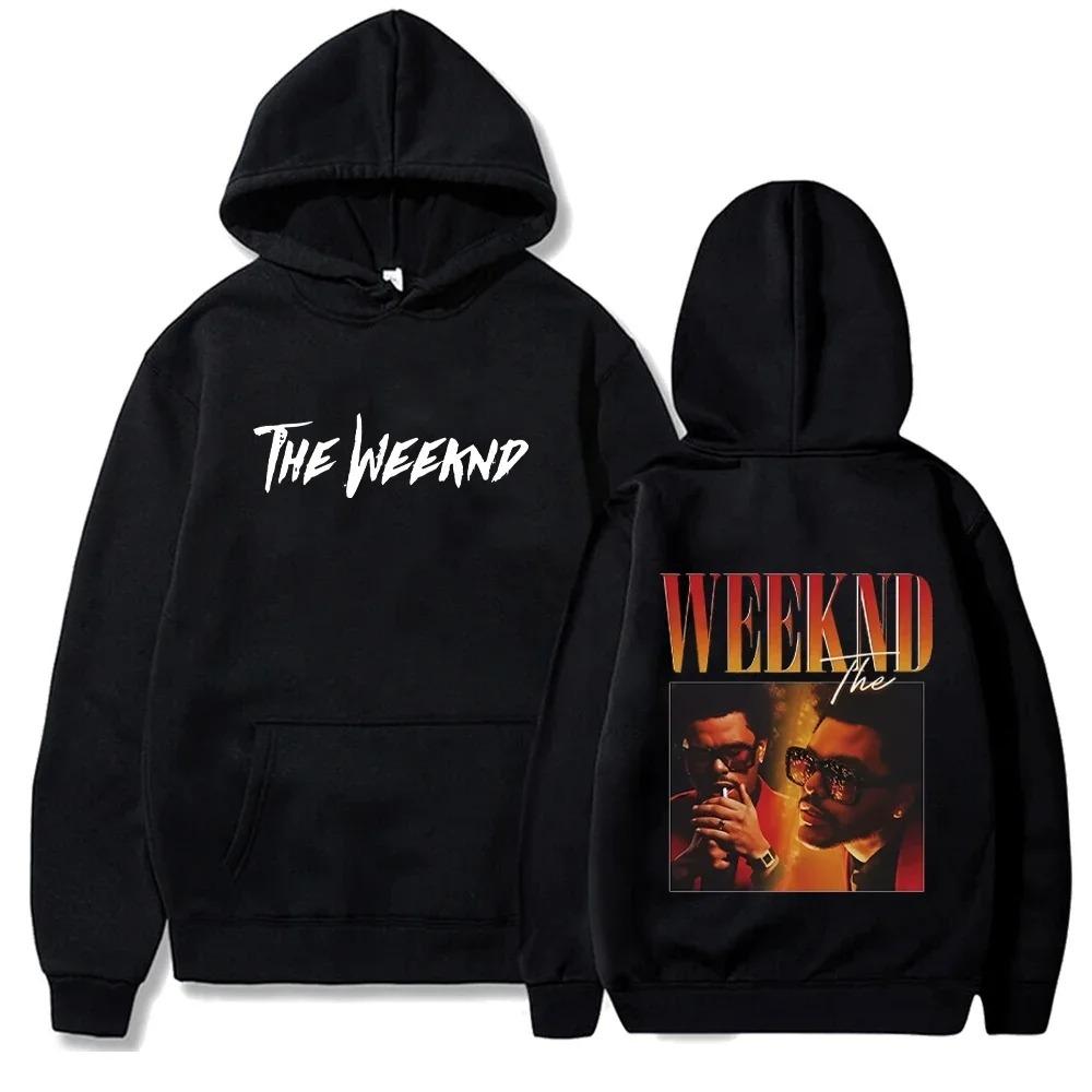Флисовые толстовки Weeknd Повседневные свободные худи Оверсайз худи The Weeknd Уличная одежда Лонгслив Унисекс С принтом
