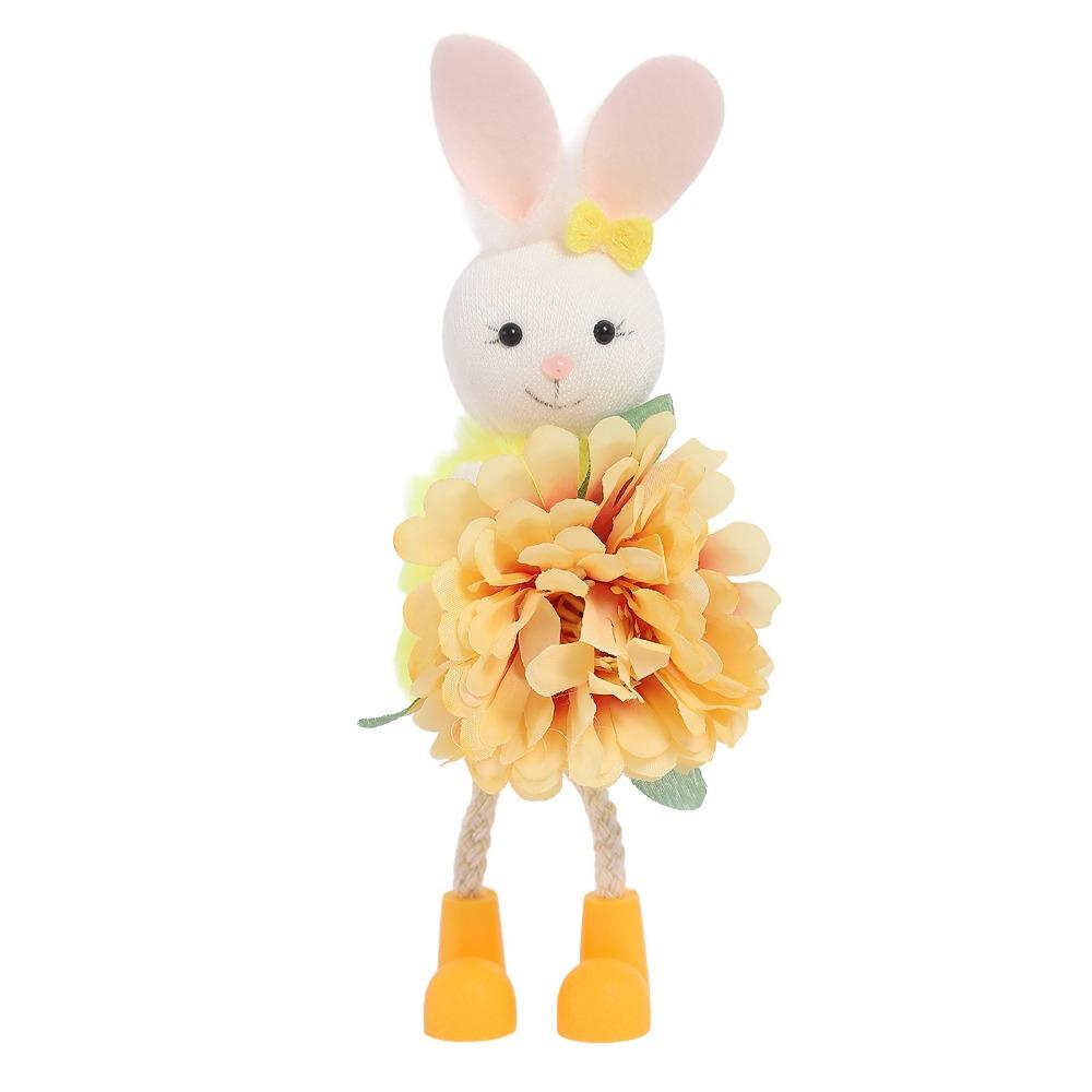 Soft Plush Easter Bunny Ornament Cartoon Easter Bunny Doll Rabbit Hanging Pendant Festival Gift