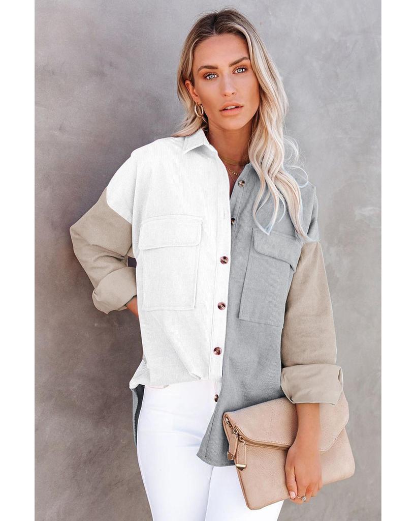 Azura Exchange Рубашка на пуговицах с карманом