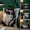 Japanese Anime Junji Ito Horro Pillow Case Plush Fabric Soft Pillowcase Double Sided Print Sofa Cushion Cover Throw