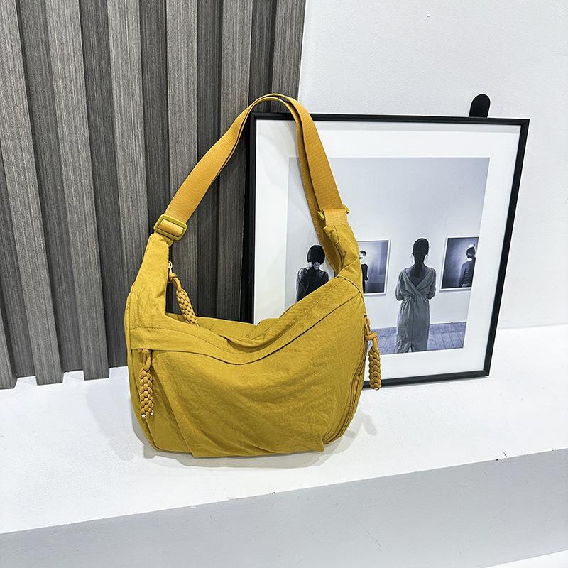 Одноплечевая тканевая сумка, универсальная сумка-пельмень, женская простая сумка-мессенджер большой вместимости, женская маленькая сумка кросс-боди для новых студенток
