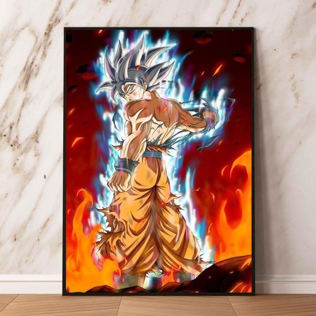 Холст Искусство Стена Картина Семь Драконий Жемчуг Истребитель Украшение Висячие Дети