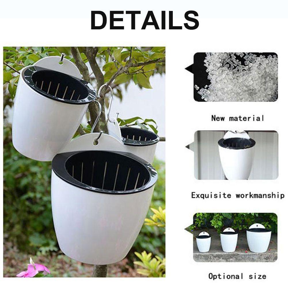 Resin Hanging Self Watering Planter Basket Plant Pot Flower Pot