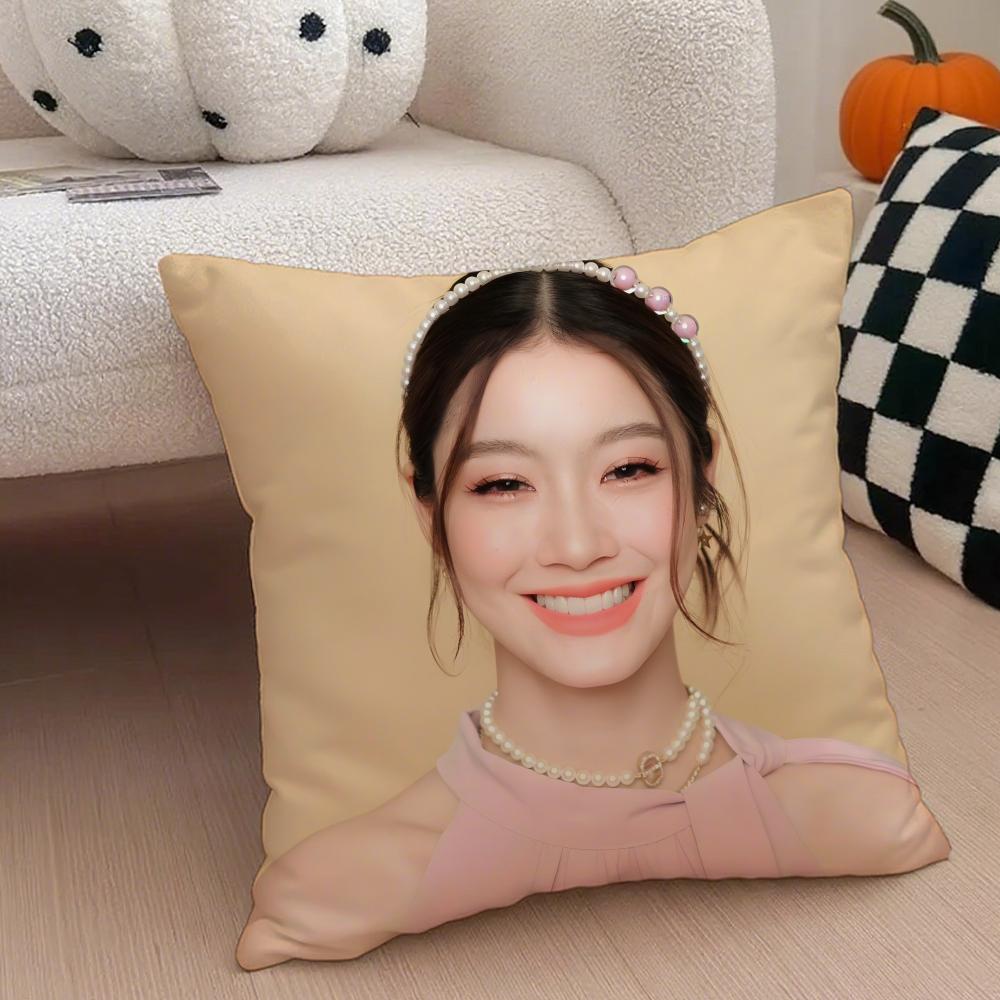 Thai Fashion NNamtan Tipnaree WWeerawatnodom Cushion Cover Throw Pillow Cover Hidden Button Durable Polyester Chair Cushion