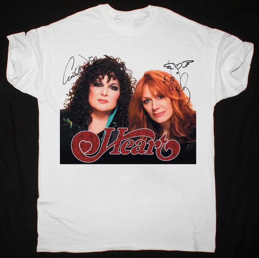 HEART ANN & NANCY WILSON Белая Футболка Мужская Размер S-4XL GS023 Унисекс Футболка
