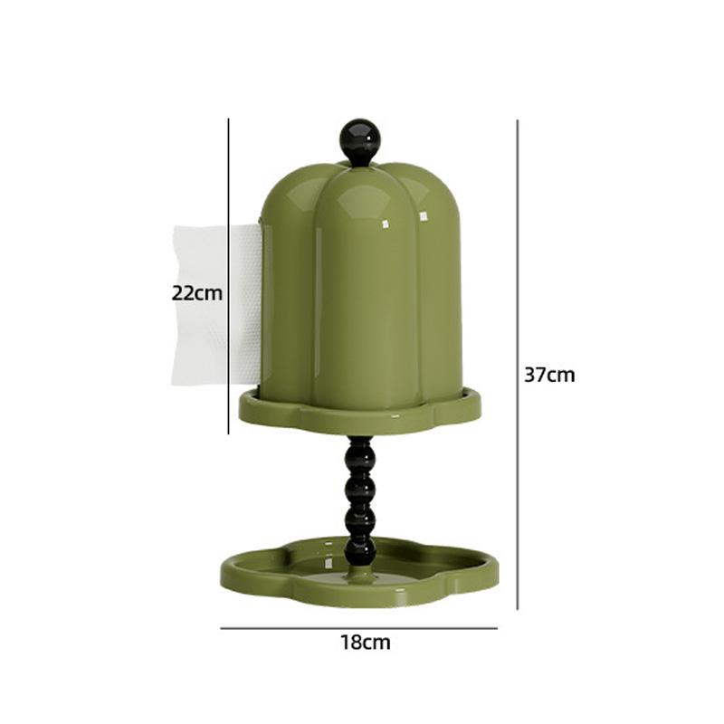 Vintage Tissue Box with Lid Double-layer Storage Rack for Roll Paper Key Jewelry Dust-proof Pumping Paper Box Home Organizers