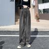 Spring Autumn Women's High-waist Jeans Pants Slimming All-match Loose Casual Wide-leg Denim Trousers