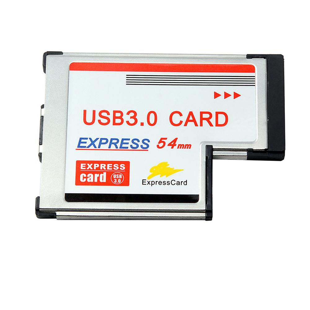 Адаптер 54мм Express Card Expresscard на 2 порта USB 3.0 для ноутбука, чипсет NEC