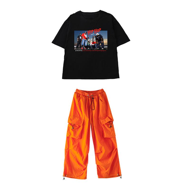 Детские костюмы для уличных танцев: Летняя одежда для выступлений в стиле джаз и хип-хоп для мальчиков и девочек