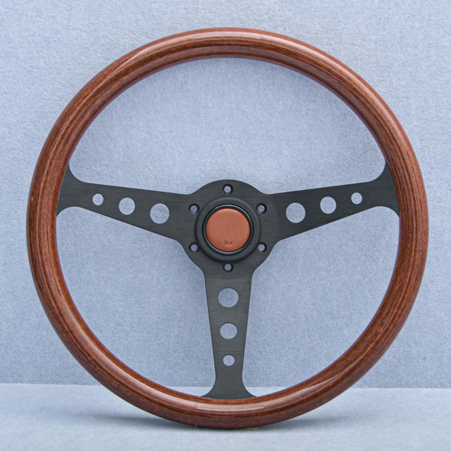 Universal Heritage Indy Wood Grain Steering Wheel 14inch Classic Racing Sports Car Steering Wheel