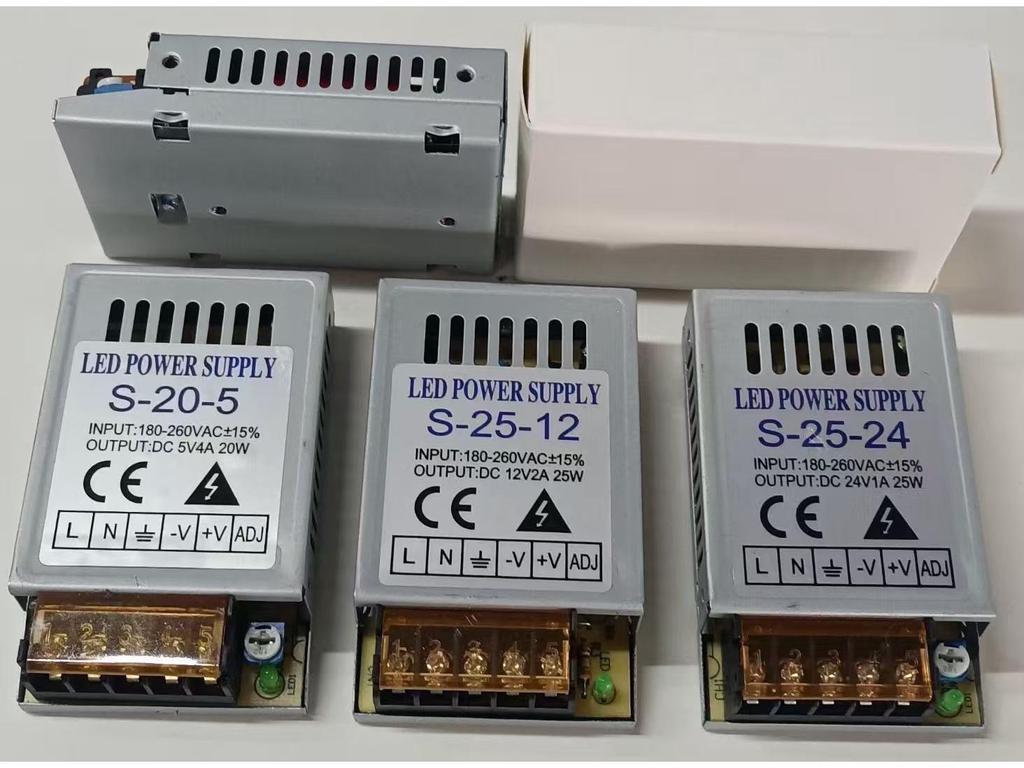 Сверхтонкий мини-блок питания 220 В на 5 В / 12 В / 24 В, светодиодный адаптер-трансформатор, DC 1A-4A.