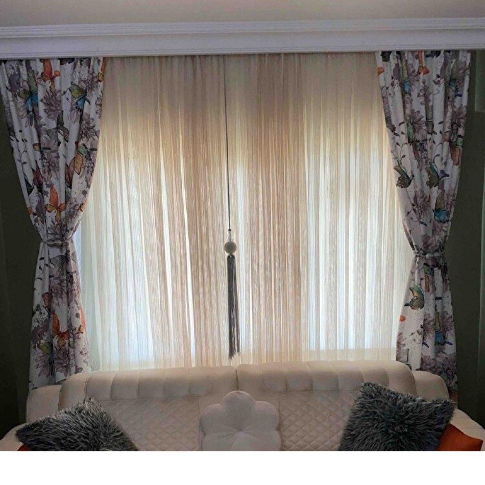 Curtain Backdrop Curtain 140 X 270 Cm Digital Printed Butterfly Patterned Curtain