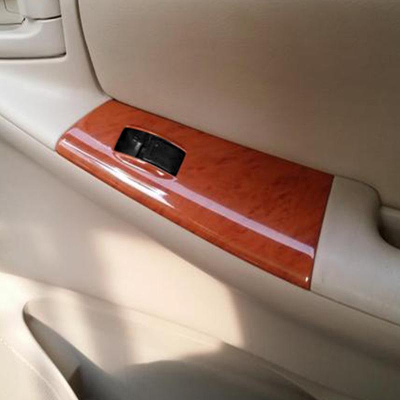 74232-12380 74231-02350 Передняя панель рамки переключателя стеклоподъемника для Toyota Corolla 2003 2004 2005 2006 2007 2008 Под дерево/Серебристый