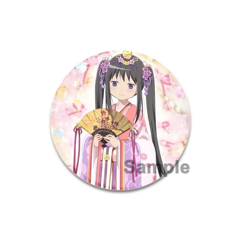 32/44/58 мм Puella Magi Madoka Magica Pin Милая аниме-фигурка Homura Miki Sayaka Брошь Значок для косплея Рюкзак Обувь Ювелирные изделия Аксессуары Подарки