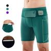 6 Pockets Men Quick Dry Marathon Running Cycling Compression Sports Quarter Shorts