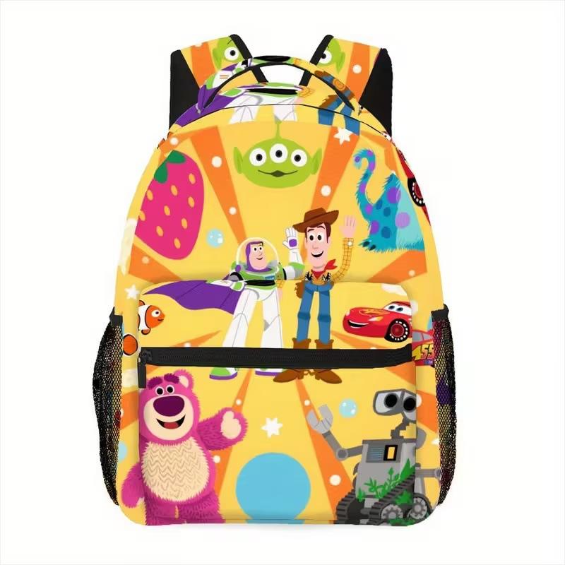 Printed Backpack, Cute Cartoon School Bag, Large Capacity Bookbag for Middle High School Students