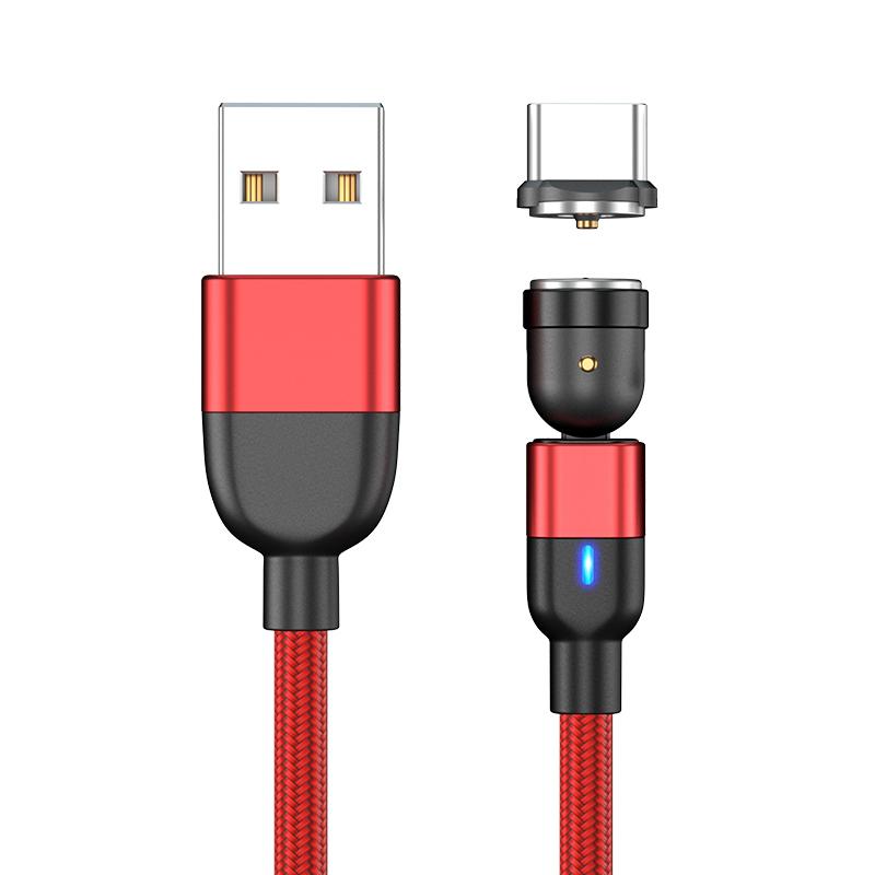 1 м 2 м 3 м Магнитный зарядный кабель Micro USB Type C телефонный зарядный кабель для Samsung Xiaomi USB шнур провод 540 градусов вращающийся