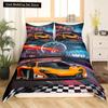 Race Car King Queen Duvet Cover Boys Extreme Sports Bedding Set 3D Cool Speedometer Quilt Cover Soft Polyester Comforter Cover