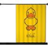 Little Yellow Duck Cute Animal Shower Curtain Waterproof Polyester Fabric Paint Bath Curtain Home Bathroom Decor Curtain Hook