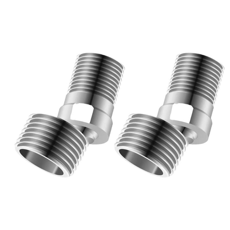 360 Degree Adjustable Angled Bents Base Stainless Steels Shower Tap Adapter Curved Feet for Kitchen and Bathroom