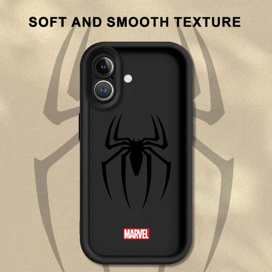 Мягкий чехол-кейс для iPhone XR 15 16 14 Plus 16e XS Max 13 12 11 Pro Max 17 Air Marvel Человек-паук Железный человек