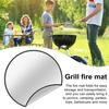 BBQ Fireproof Mat 24/30 Inch Grill Thickened Protector Heat-resistant Bonfire Round Mat Grill Heat