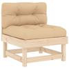 VidaXL Middle Sofa with Cushions Solid Pine Wood, Garden Sofa, Garden Seat, Outdoor Seat, Sofa 825429