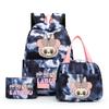 3Pcs/set Printed Backpack with Lunch Bag Pencil Case Student Teenager Boy Girl Bagpack Women's Backpack Set Travel Bag