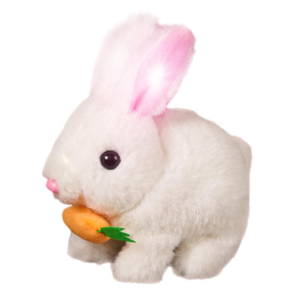 Interactive Electronic Pet with Carrot Plush Bunny Toy Electronic Pet Rabbit Toy Gifts for Toddlers 3 4 5 6