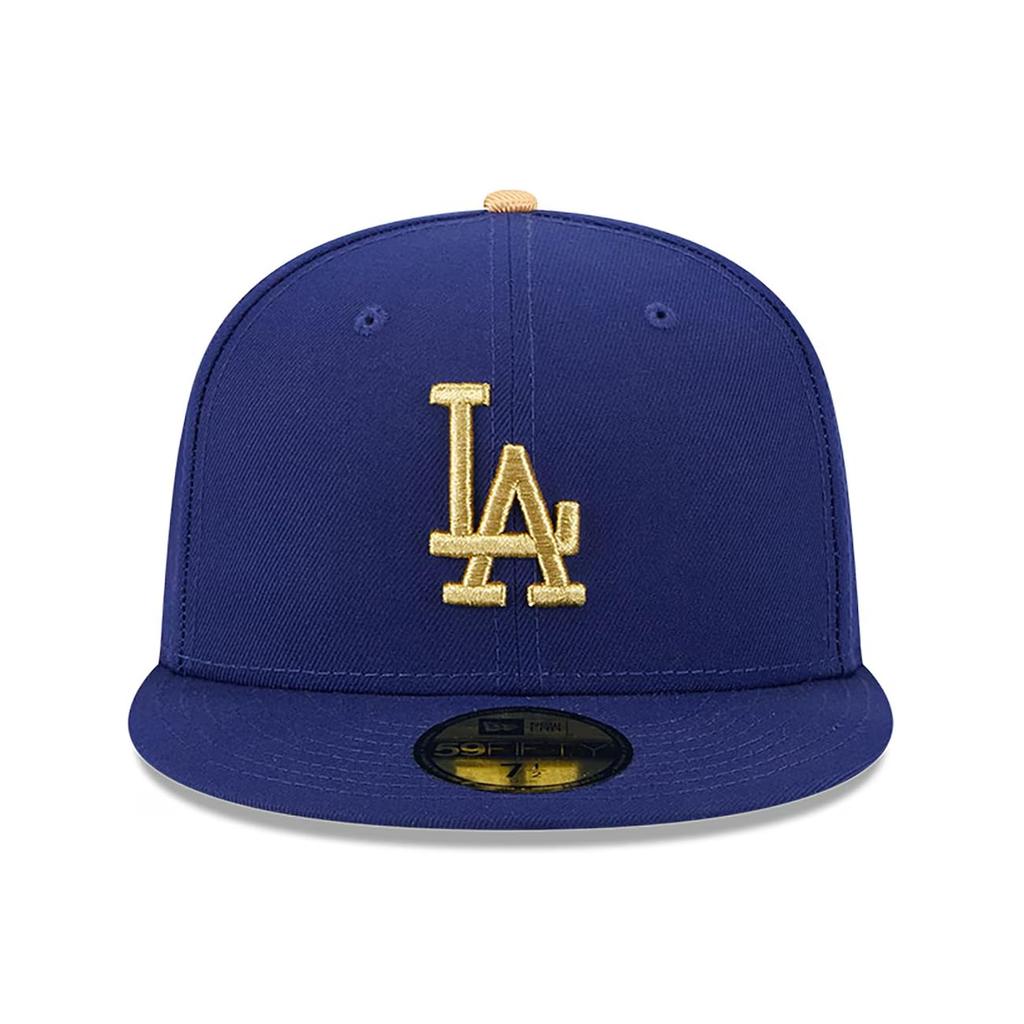 7 2025 Золотая коллекция Зарубежный импорт Кепка 59FIFTY Los Angeles Dodgers MLB 2025 GOLD COLLECTION FITTED CAP КОРОЛЕВСКИЙ СИНИЙ LOS ANGELES DODGERS Шляпа [Новая]