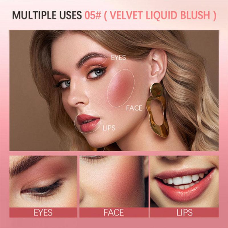 Long-lasting Matte Smooth Liquid Blush 8 Colors with Natural Color Enhancement