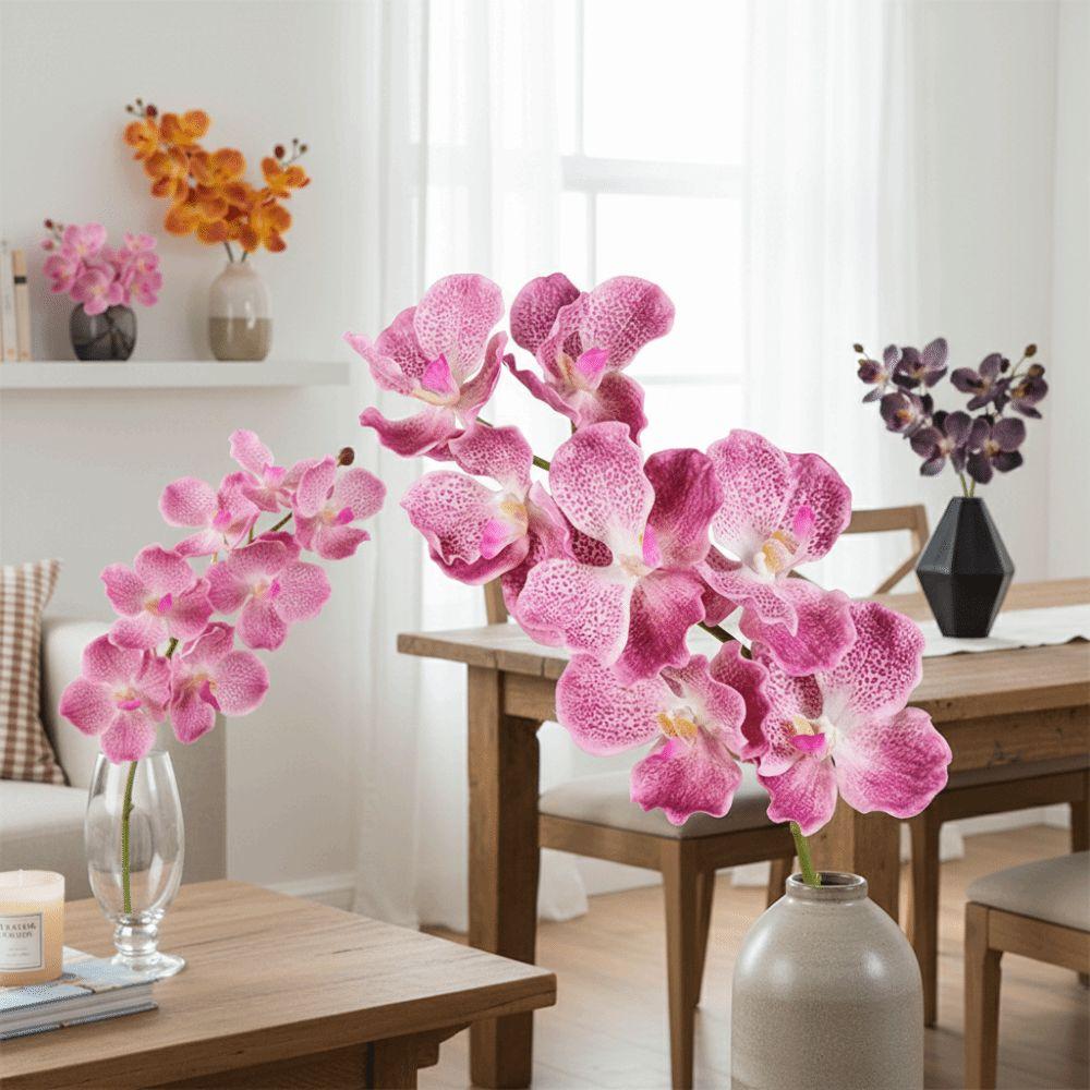 Plastic Artificial Vanda Orchid 80 CM Simulation Flower Phalaenopsis Branch Home Decor
