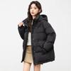 Autumn and Winter New Down Jackets Women's Medium and Long Hooded Loose Tops Thickened Warm Jackets