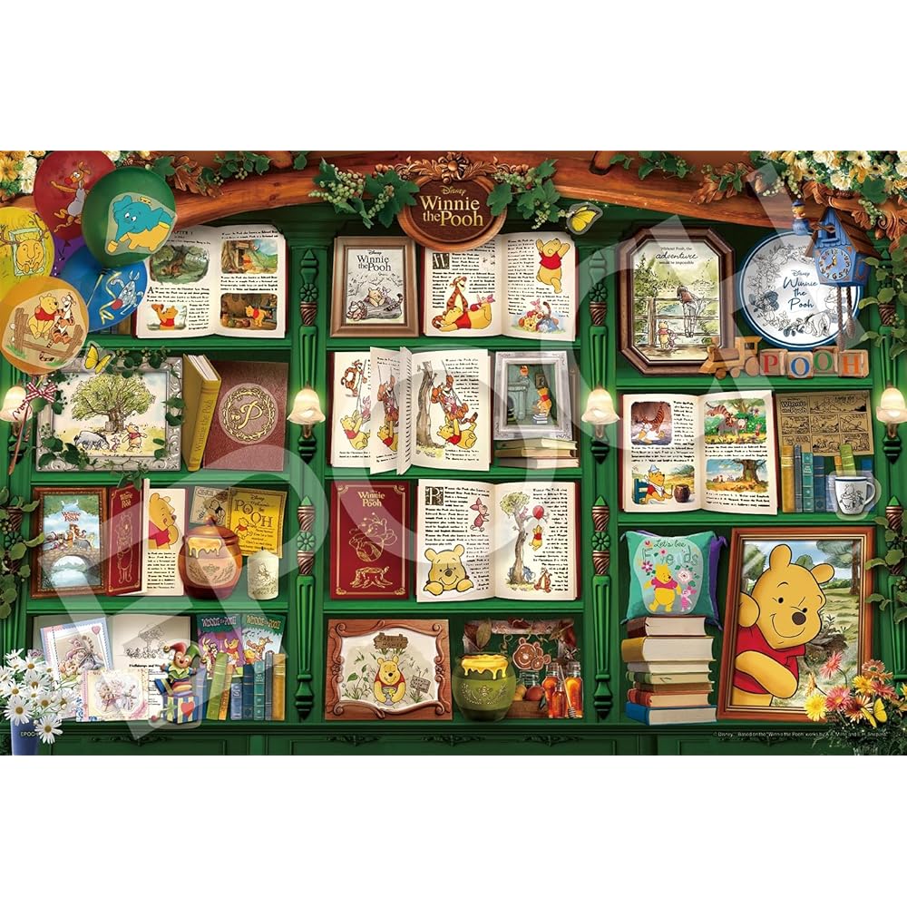 EPOCH Disney Winnie the Pooh 1000 Piece Jigsaw Puzzle 50x75cm with Glue and Spatula Decor Stickers