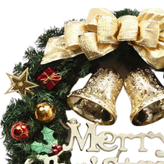 Рождественский венок для входной двери Ручной работы Искусственный венок из зелени с сосновыми шишками Красными ягодами Шарами для внутреннего и наружного праздничного декора