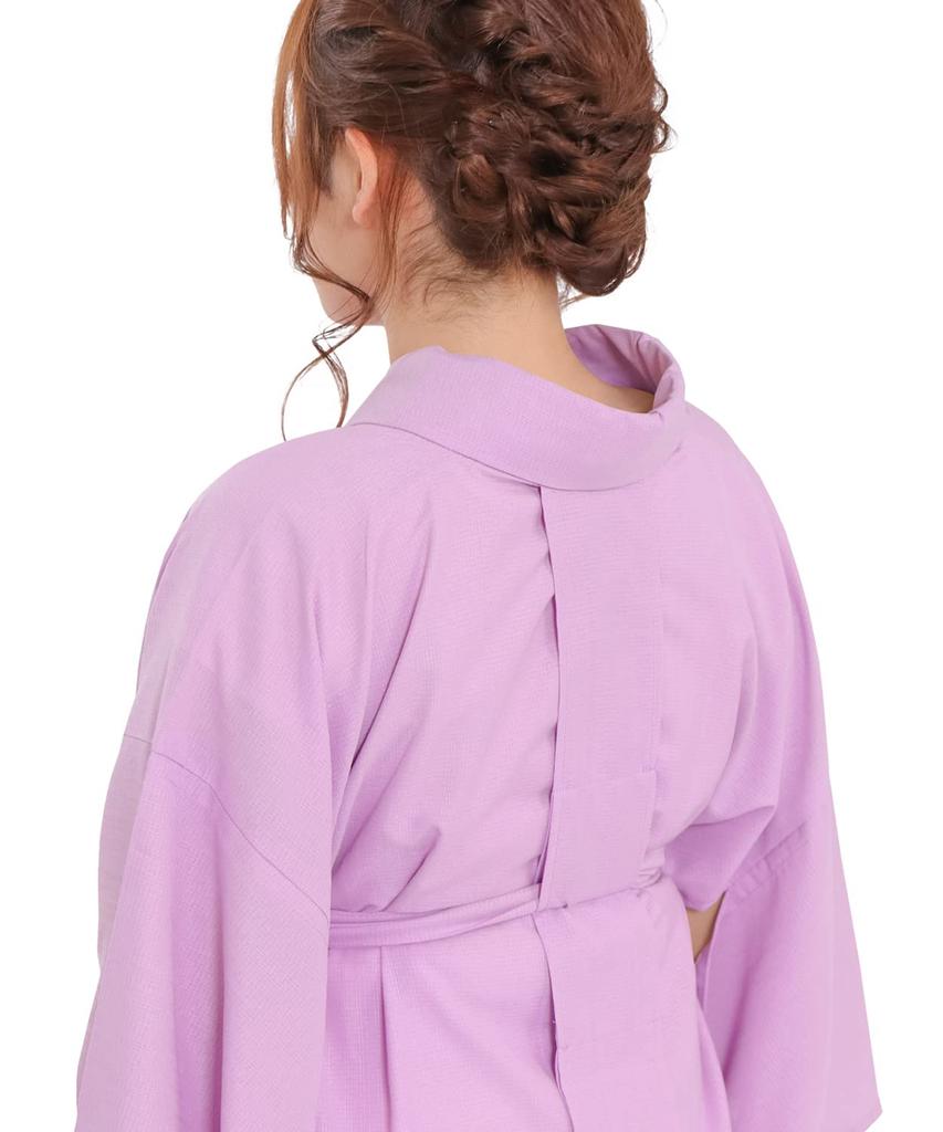 KYOETSU Летняя одежда Cool Pass с воротником, размер женский, комплект из двух предметов, майка, можно стирать, (Совместимые ребра жесткости, Вистерия, L)