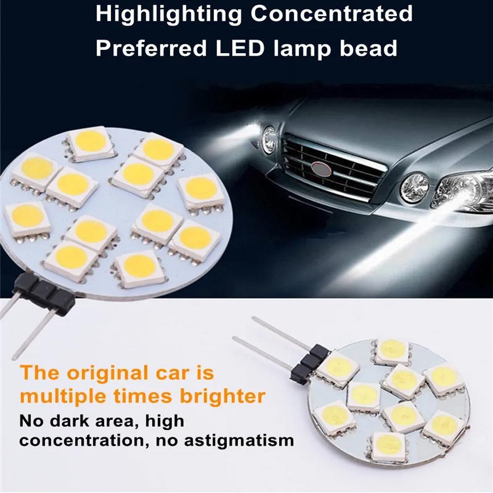 Розетка G4 5050 SMD Светодиодная лампа постоянного тока 12 В Замена галогенной двухконтактной лампы Светодиодная лампа 1,2 Вт 1,8 Вт 2,4 Вт 4,8 Вт Теплый белый/холодный белый светодиод