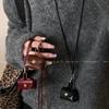 Compact and Stylish Leather Coin Purse Necklace: Women's Pendant Key Case with Leather Cord and Long Accessory Storage
