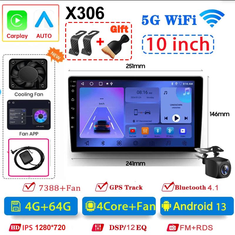 Универсальная 2Din автомагнитола Android 13 7"/9"/10" Авторадио Аудио 64G GPS BT беспроводной Carpaly Мультимедийный плеер Для Hyundai Nissan