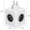 Multiple USB Socket, Wall Socket, Cube, 4 Sockets, with 3 USB Power Supply, 7-in-1 Power Strip USB Power Supply with Switch, Wall Socket