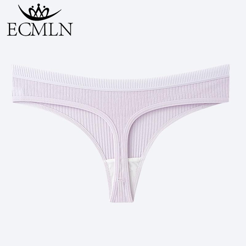 Женские хлопковые трусики с низкой талией в вертикальную полоску, простые удобные стринги, пригодное для носки нижнее белье на четыре сезона