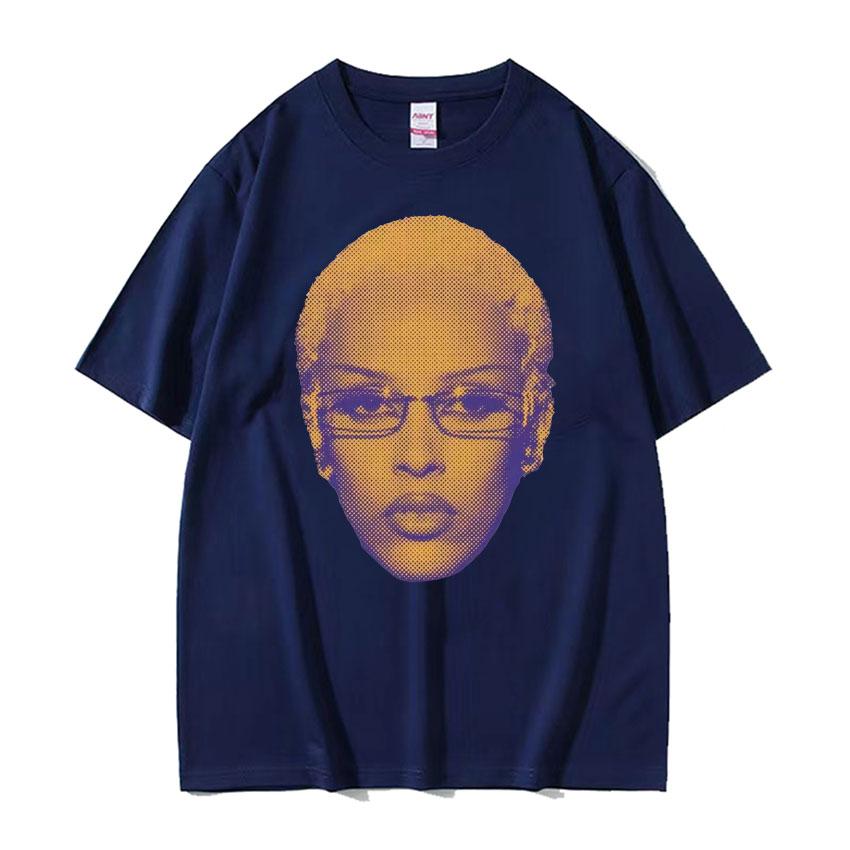 Retro Rapper Doja Cat Face Graphic Tee Shirt Men Women 90s Fashion Classic T Shirts Male Casual High Quality Cotton T-shirt Tops