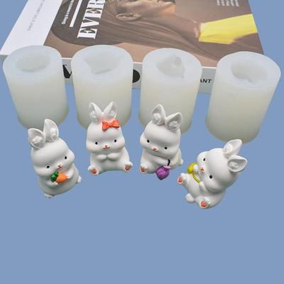 Очаровательная милая маленькая модель кролика, форма для выпечки силикагеля