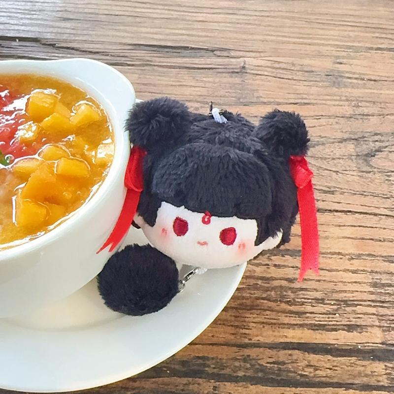 Cartoon Nezha Aobing Ao Guang Stuffed Plush Doll Keychain Pendant Anime Figure Toy Keychain Bag Decoration Accessories Gifts