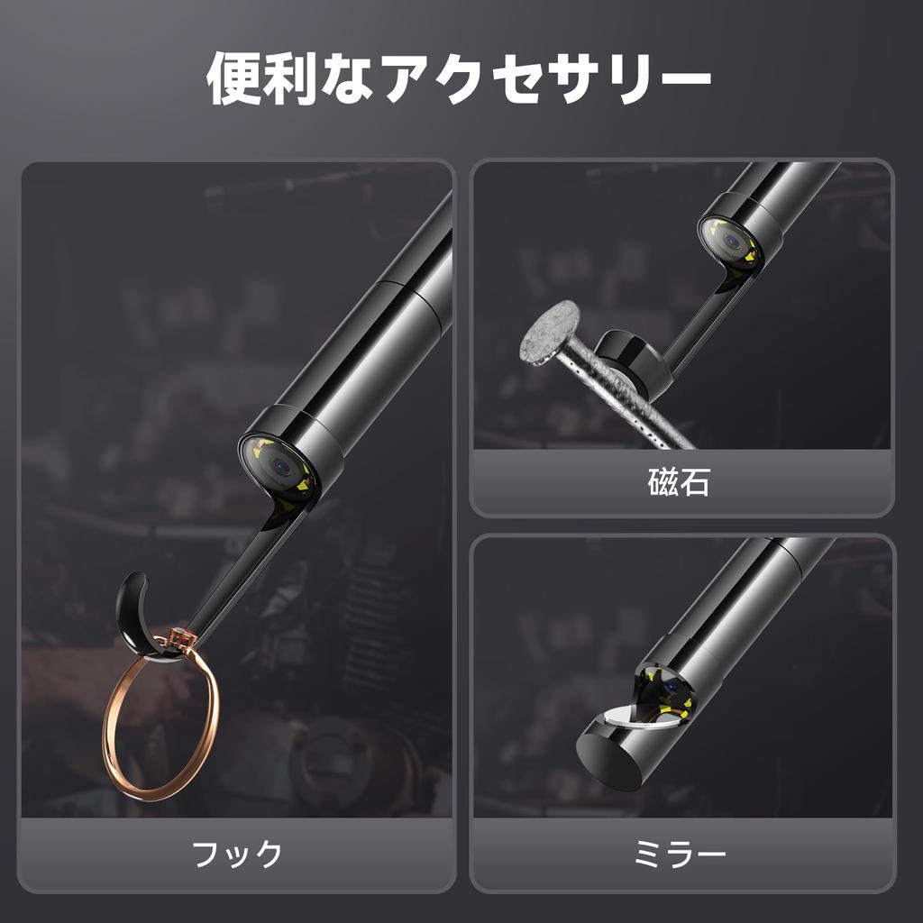 15M Sewer Endoscope Camera Teslong Fiberscope Compatible with iPhone 15 USB C Drain Borescope Inspection Camera with 8 High Bright LEDs 50ft Flexible