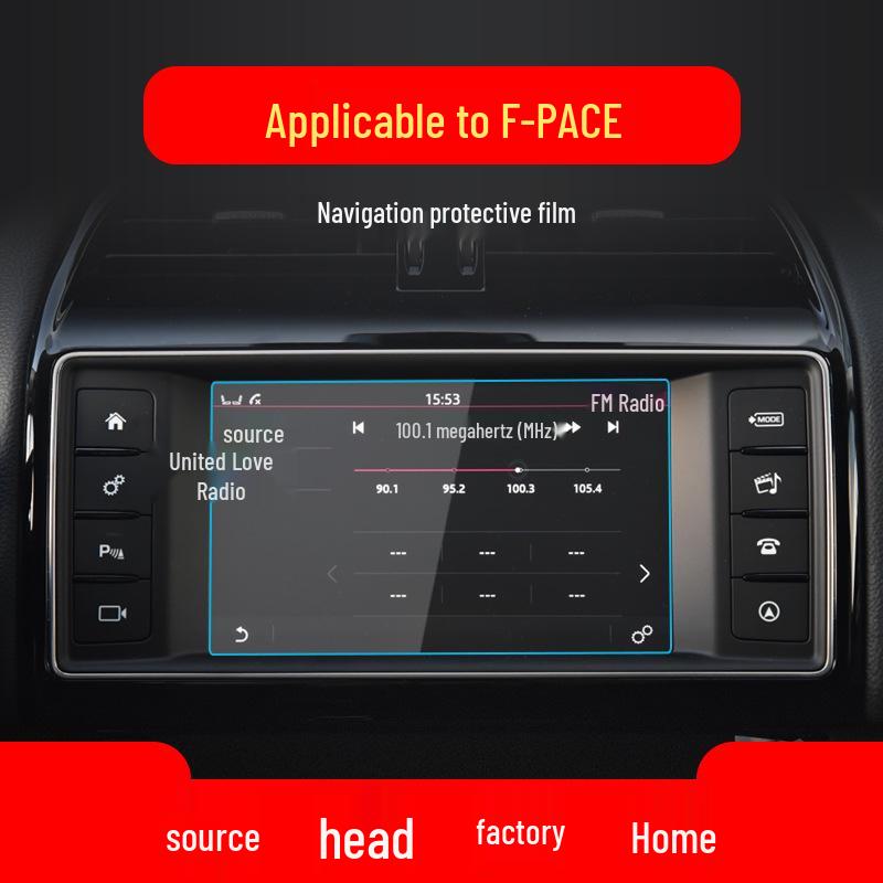 Jaguar Navigation Tempered Film for F-PACE, F-TYPE, E-PACE Models (25 Models Compatible)