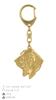 Basset Hound I - Gilded Key Ring with Dog, Handbag Decoration, Luxury Accessory by Art-Dog Brand