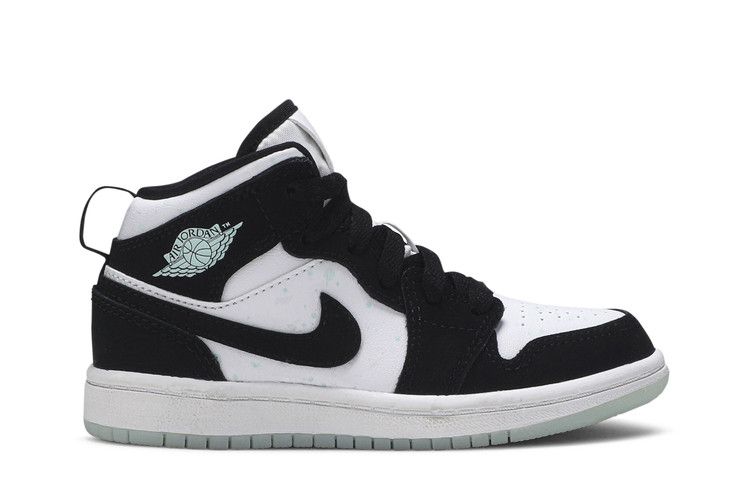 Kids' Sneakers Nike Jordan 1 Mid White Black Teal Tint (PS) White/Black-Teal Tint