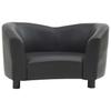 vidaXL Dog Sofa, Black, 67 x 41 x 39 cm, Faux Leather
